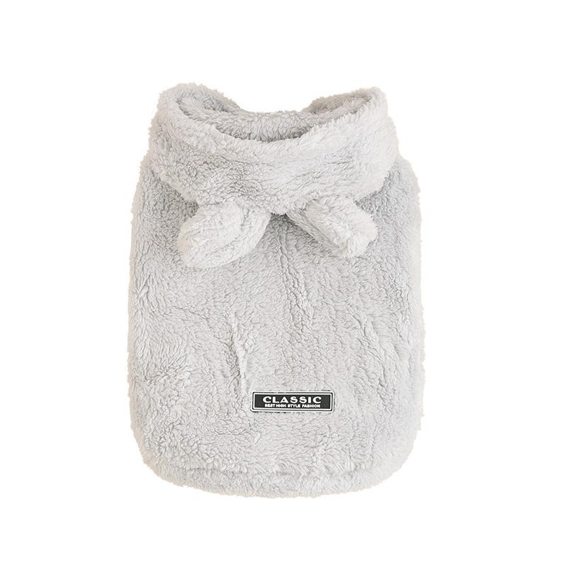 Classic Teddy Bear Plush Pet Costume with Bear Ears - Soft, Comfortable, Leather Tag for Small Dogs Like Chihuahuas.