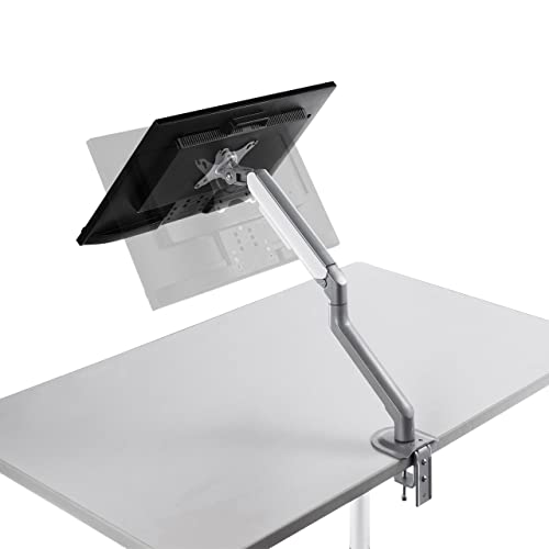 SANWA SUPPLY Monitor Arm, Built-in Spring, 2-9kg Weight Capacity, Horizontal and Vertical Adjustment, VESA Compatible, Silver, LA1901