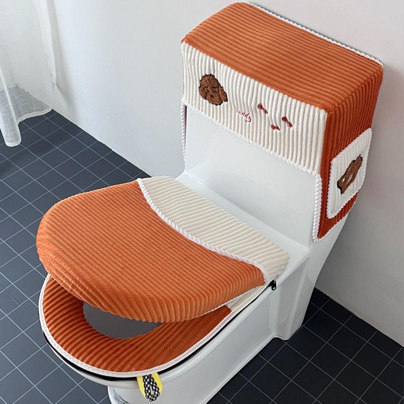 Deska sedesowa 3 sztuki Poduszka Cztery pory roku Uniwersalny wodoodporny zestaw toaletowy z zamkiem błyskawicznym