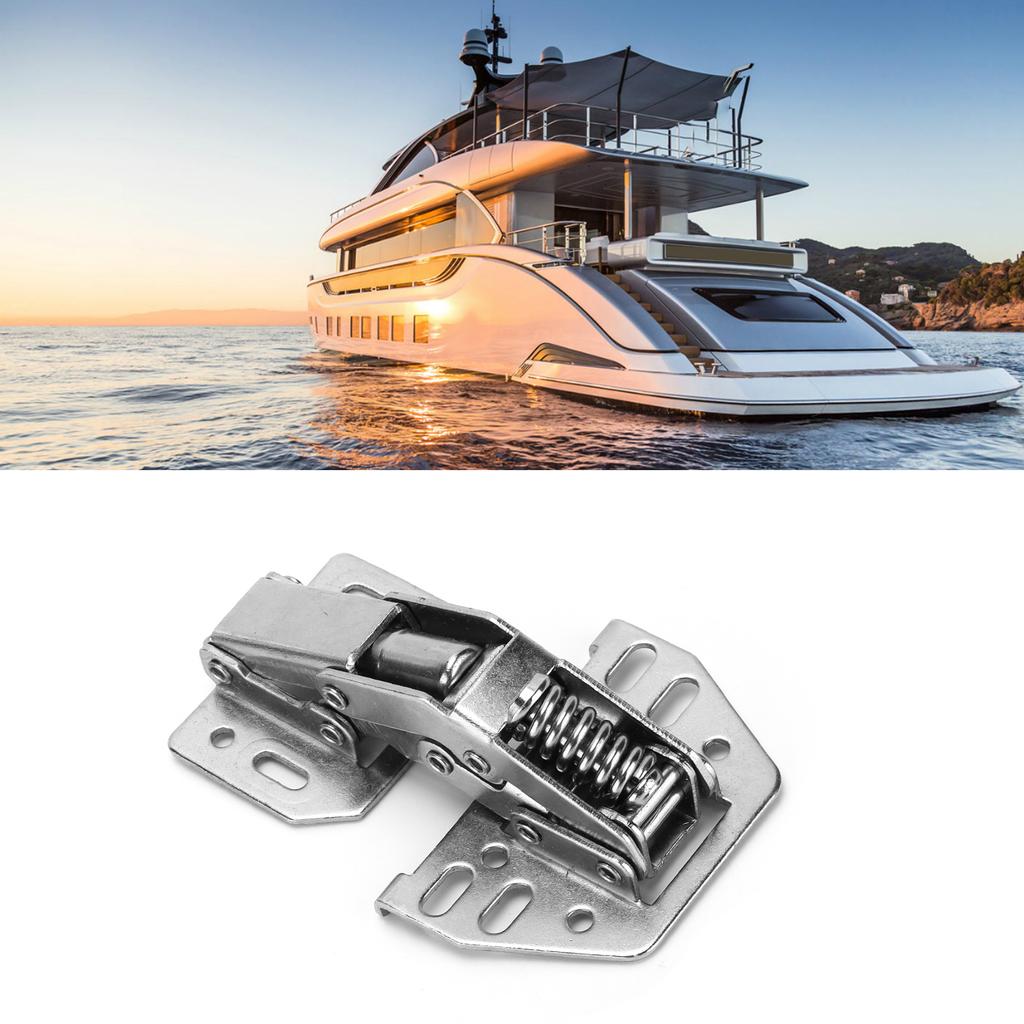 90° Cabinet Hinge Spring Buffer Damper Adjustable Cold Rolled Steel for Wardrobe Plane