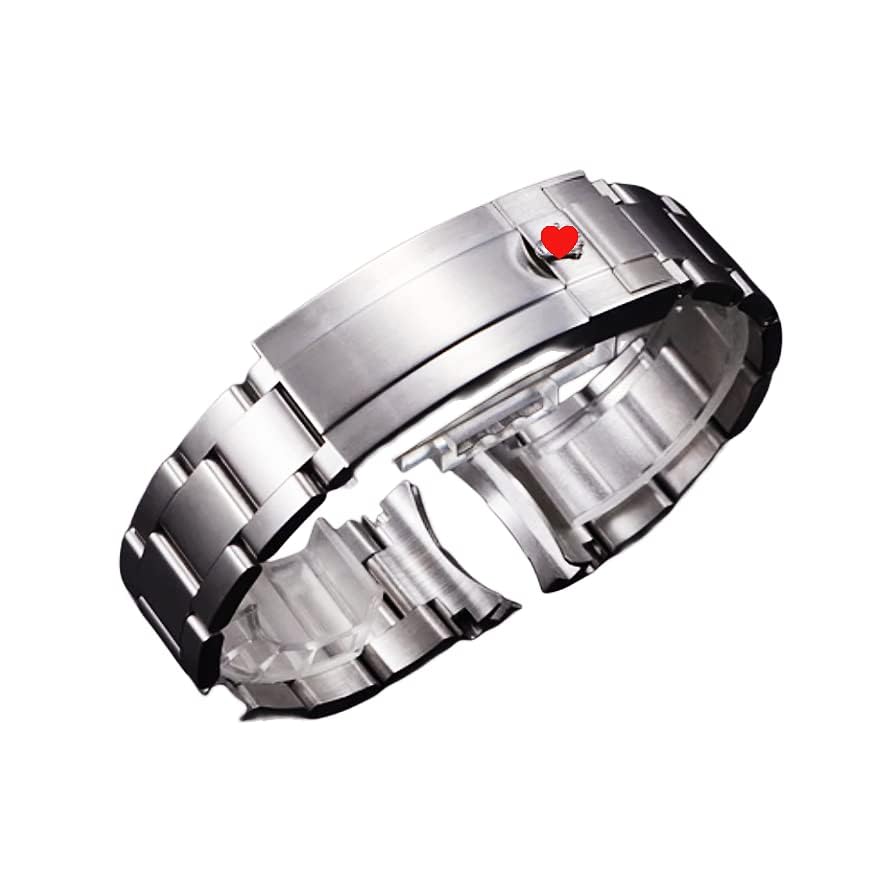 

Ремешок для часов, совместимый с Rolex Rolex Solid Stainless, включает заклепки [KPONE] Rolex, Daytona, Submariner, Сталь, (ММ, 20ММ)