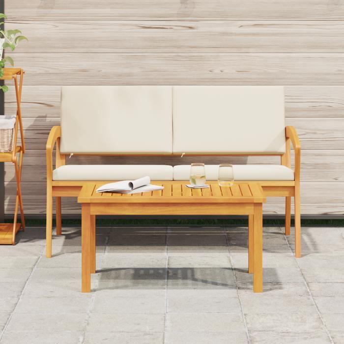 vidaXL Coffee Table 75x40x38 Cm Solid Acacia Wood 4106463