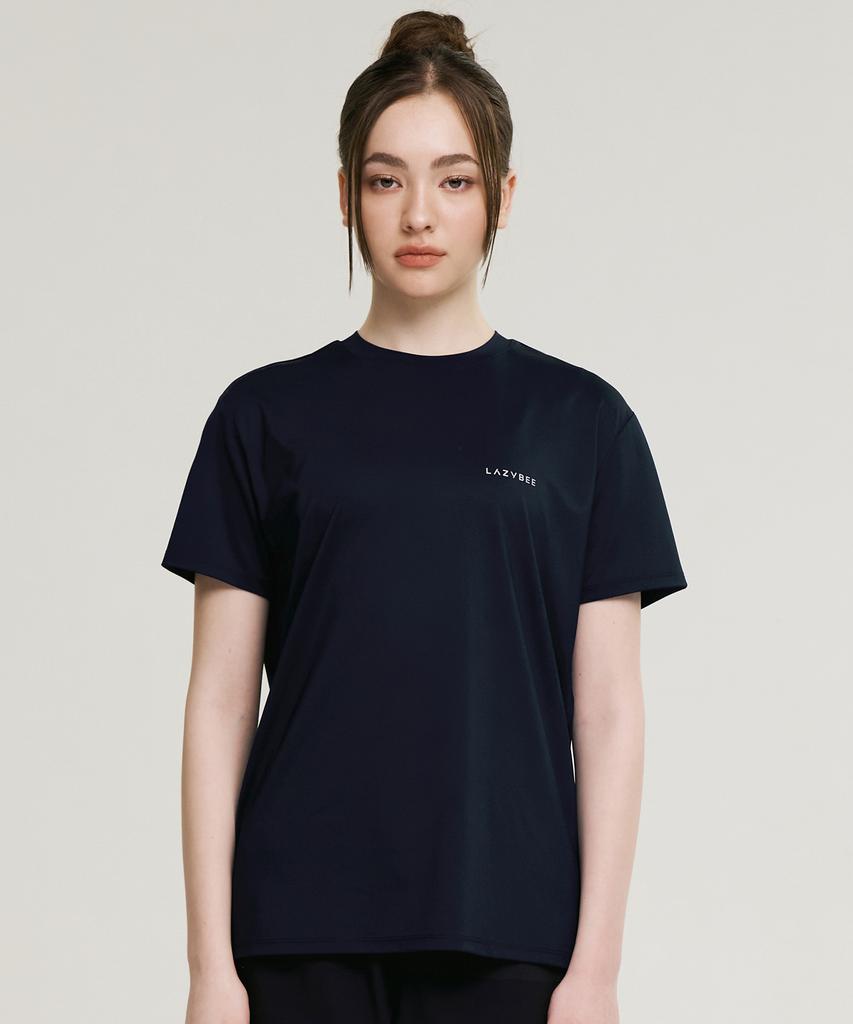Leijibi Aero Touch Standard Fit Short Sleeve W T-Shirt Top Sleeve Dark Navy