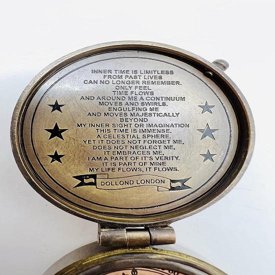 Boy Scout Compass, Brass Compass Hiking Survival for Men with Leather Case, Baptism Gifts for Boys, Men