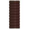 Guest Towels 10 Pcs Brown 30x50 Cm 360 G/m² 100% Cotton