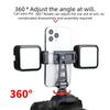 Universal Phone Tripod Mount 2 Cold Shoe Mounts 1/4" Screw Holes 360 Rotation For Camera Accessories