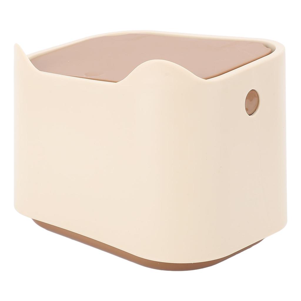 Cat Litter Trash Can with Press Type Lid Enclosed Design Compact Multipurpose Cat Waste Trash Can for Home