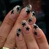 French Almond Shape Glitter Star Nail Art Tips - New Style Wearable False Nails