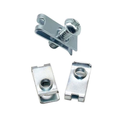 SaveSooo M6 U-Nuts, Metal Clip Nuts for Fastening, Anti-Fall, Silver Tone, M6 Clip Nuts, Universal Clip Anti-Fall Fixing Pieces, Pack of 10