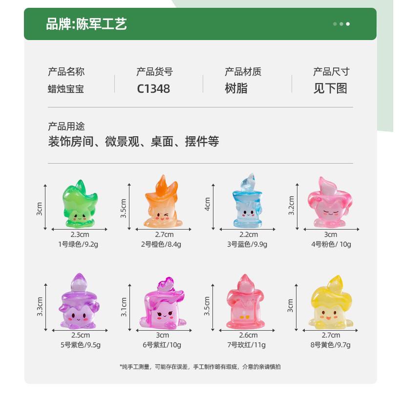 

5 шт. микропейзаж креативные красочные миниатюры свечей на Хэллоуин своими руками из смолы украшения для сада фей 2.5x3.3cm разноцветный