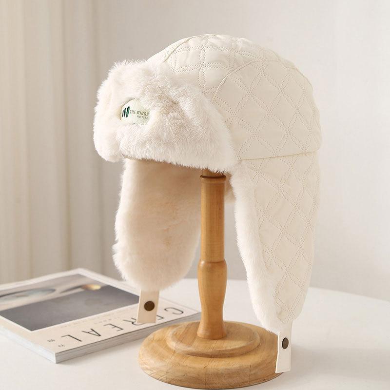 Winter Lei Feng Hat Women's Windproof and Cold-proof Fleece Ear Protector Northeast Hat Thickened Outdoor Cycling Hat New
