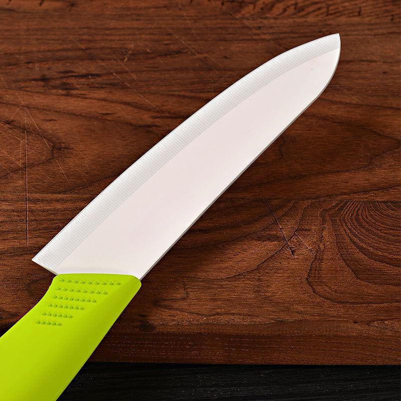 Multi-color Ceramic Fruit Knife for Kitchen 6 Inch Chef Knife with Sheath Utility Slicing Cooking Tool for Vegetable Rustproof Zircon