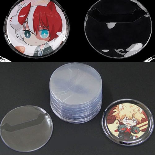 Samcos Clear Laser-Crushed Badge Covers, Protective Covers, Set of 20 or 40, for Collecting, Displaying, Protecting, and Storing Badges, Scratch-Resis