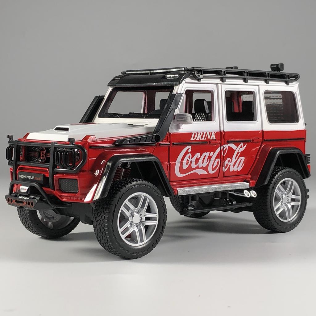 1:24 Benz G550 Coca Cola Off Road SUV Alloy Metal Diecast Model Car Home Decoration & Computer Desktop Ornaments Holiday Present