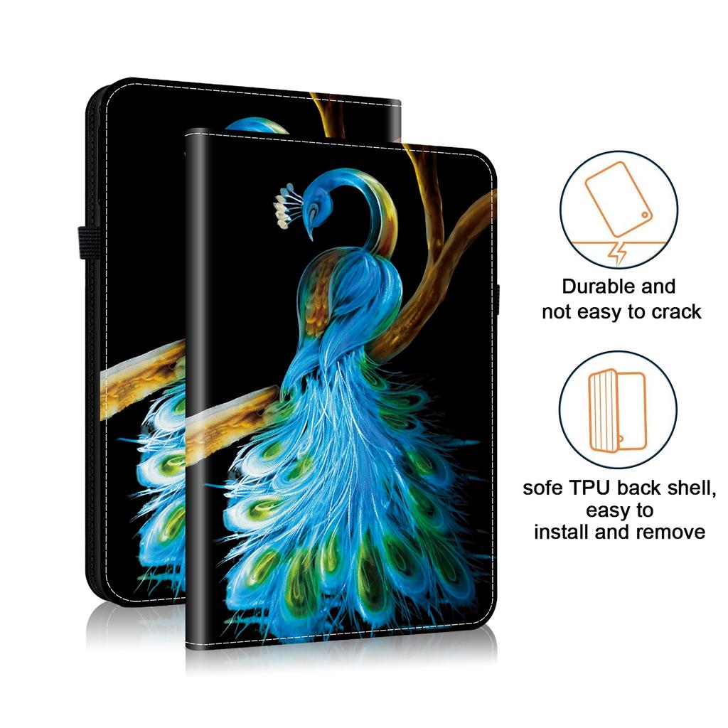 Capa de couro PU para tablet Apple iPad Air (2020)-11 estilos! Durável, com 2 compartimentos para suporte, porta-lápis e compartimentos para cartões, capa traseira de TPU flexível