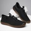 Men's Casual Shoes Lace Up Fashion Korean Breathable Fashion Shoes Wholesale Comfortable Anti-skid Wear-resistant Soles Versatile Shoes