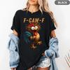 Camiseta Engraçada de Meme de Galo, Camiseta de Humor de Frango F-CAW-F, Camiseta Gráfica de Animal de Fazenda Bobo