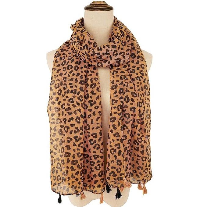 Stort Boho skjerf for kvinner Lett blomstertrykkskjerf Høst Vinter Mote Frynsede sjalomslag, 60 farger