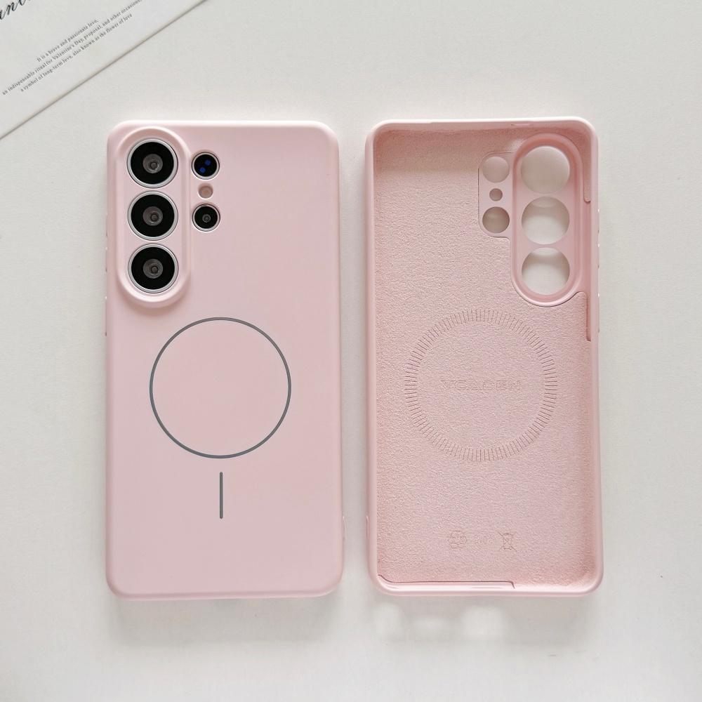 Matte Soft Silicone For Magsafe Phone Case For Samsung S26 S25 S24 S23 S22 Plus Ultra Wireless Charge Magnetic Full Bumper Cover