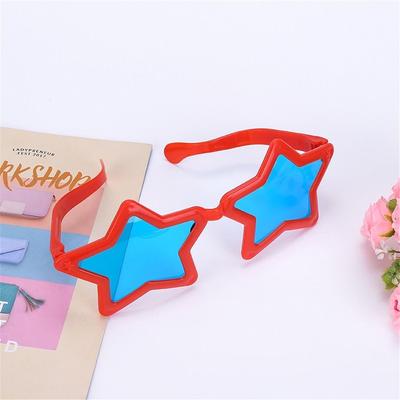 Vintage Halloween Carnivals Big Pentagram Glasses Novelty Colorful Funny Glasses Bar Dance Party Costume Glasses For Adults