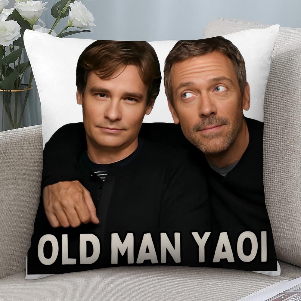House James Wilson Old Man Yaoi Pillow Case Short Plush Pillow Covers Sofa Decorative Home Double-sided Printing Cushion Cover