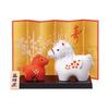 Yakushigama (Yakushigama) Nishikisa Lucky Horse (Red and White/Small) [53] 2026 Reiwa 8 Zodiac Horse New Year Ornament Lucky Charm