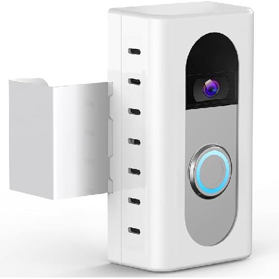 QIBOX Anti-Theft Video Doorbell Mount Compatible with Ring/Blink Wireless Video Doorbell 4/3/3 Plus/2/1/(2020 Release), Adjustable No-Drill Mounting