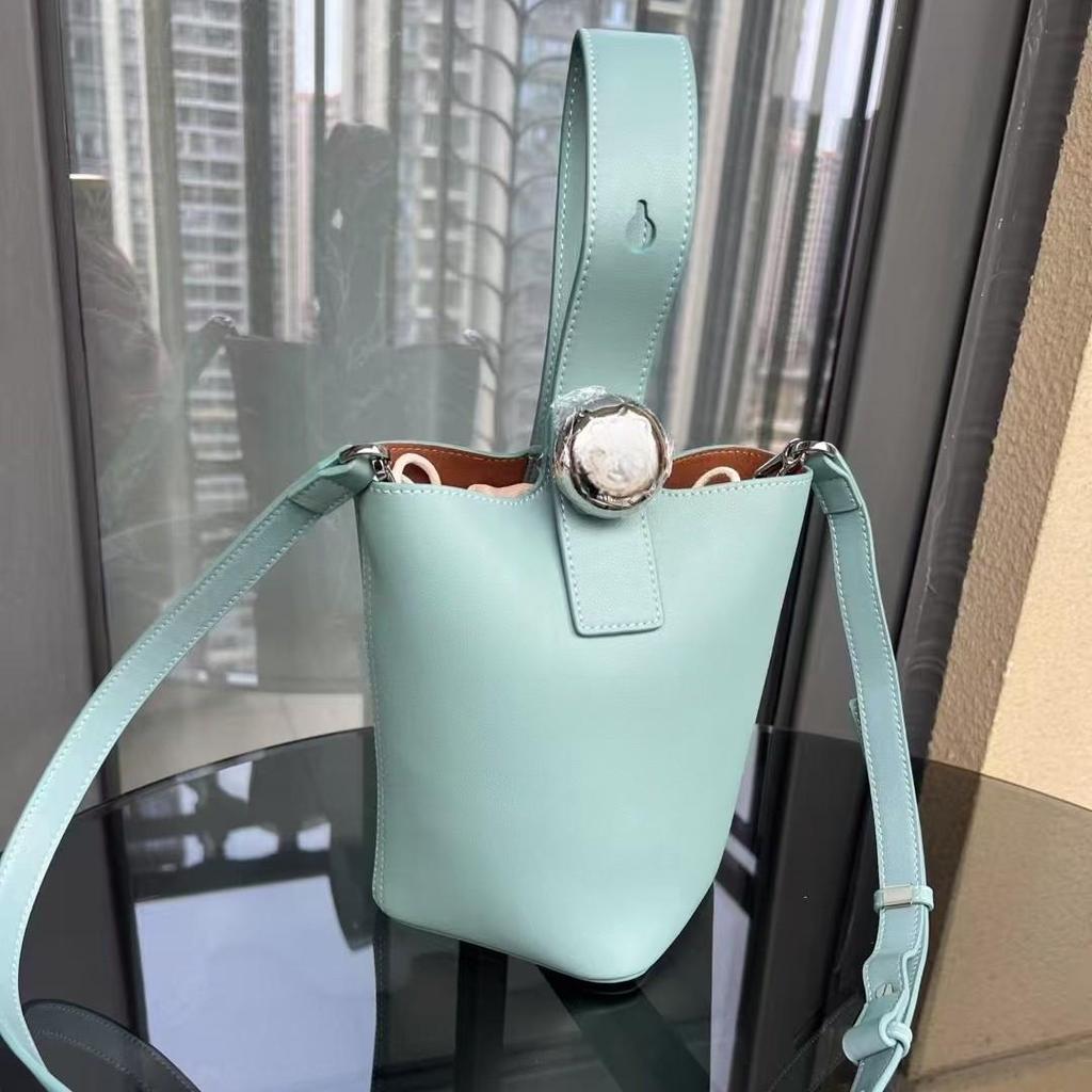 Loe 2024 Mini Pebble Fortune Bucket Handbag - Large Capacity Women's Tote