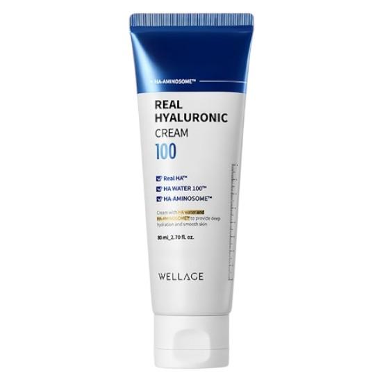 

WELLAGE Real Hyaluronic 100 Cream 80 ml — Deep Moisture & Skin-Softening Hyaluronic Cream