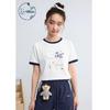 ZIHAN Women's Cotton Feel Cartoon Print Short Sleeve T-Shirt