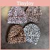 Knit Hat Fashion With Leopard Print Design Suitable For Daily Cold Seasons