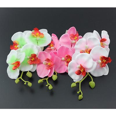 Květinová sponka do vlasů Květinová spona Phalaenopsis Vlasové doplňky S větvičkami Umělá květina Květinová sponka do vlasů Vlasové ozdoby
