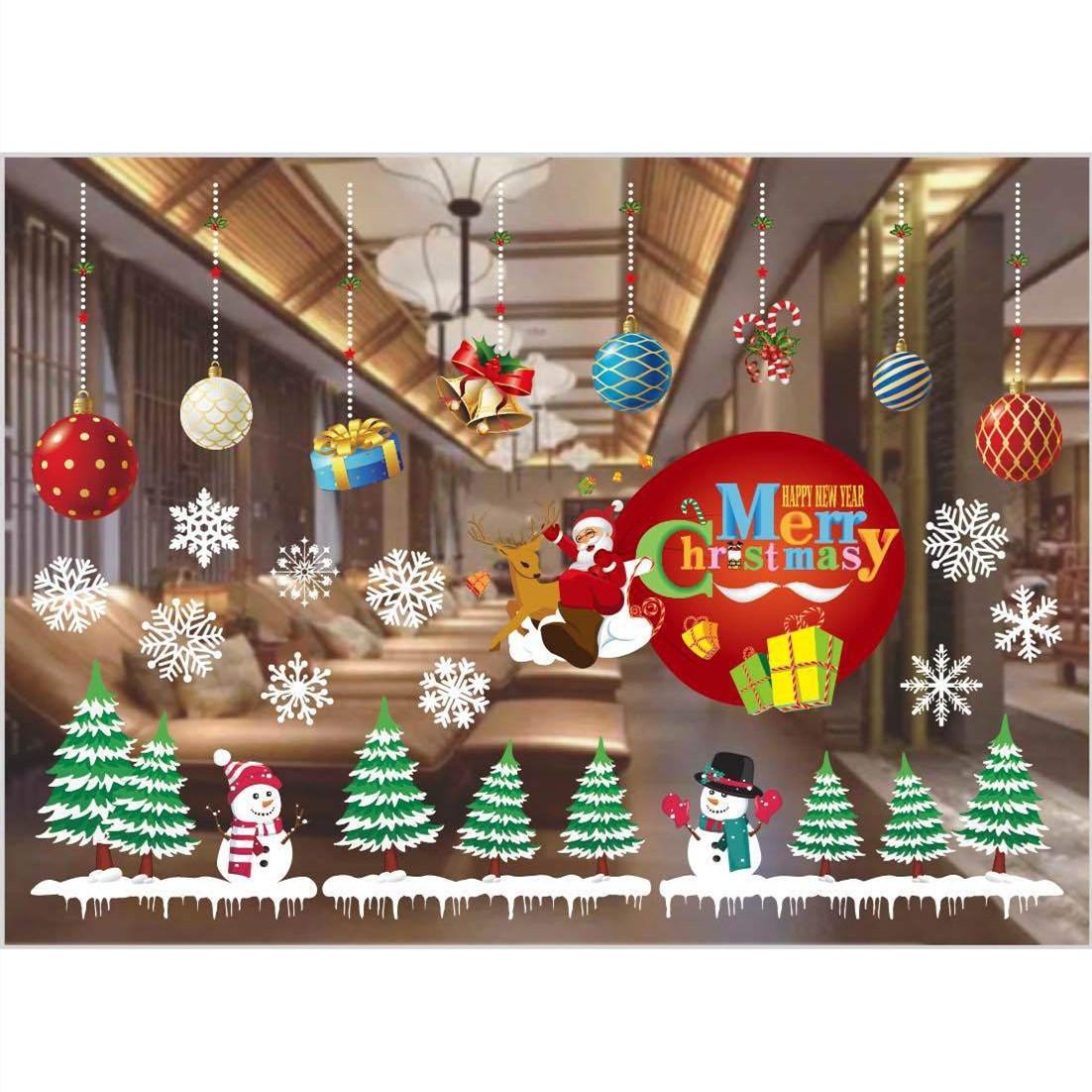 

Різдвяні наклейки на вікна Різдвяні наклейки на стіни Наклейки на стіни дитячої кімнати Веселого Різдва Прикраси для дому Новорічні наклейки