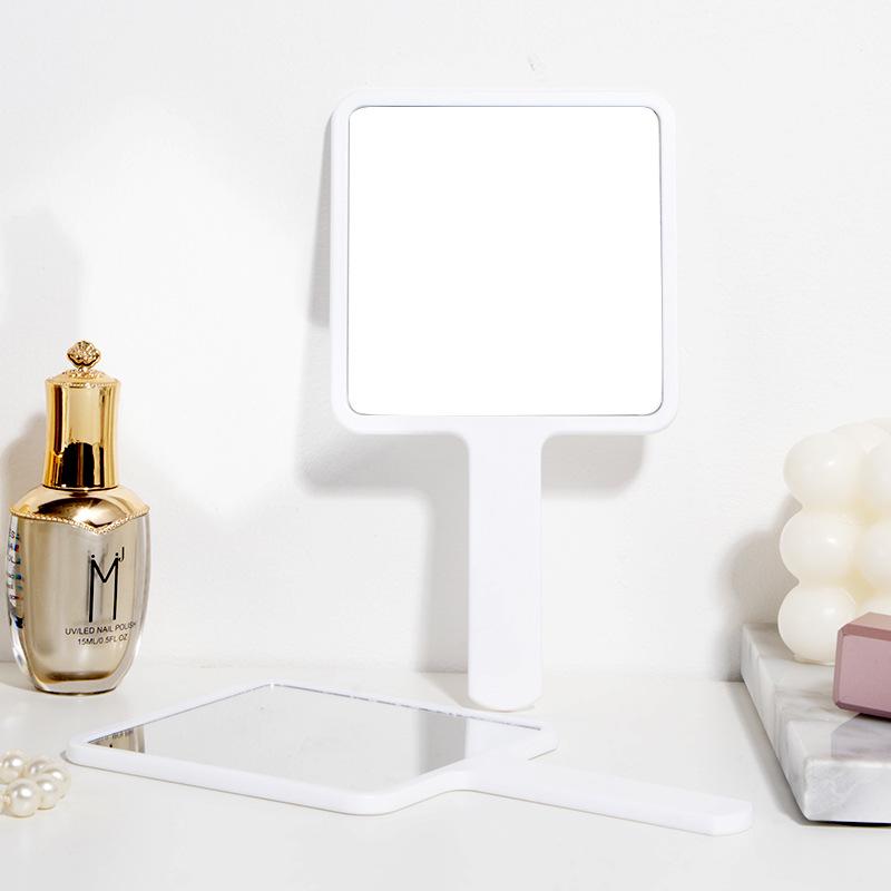 Portable High-Definition Handheld Cosmetic Mirror - Customizable Plastic Makeup Mirror Gift