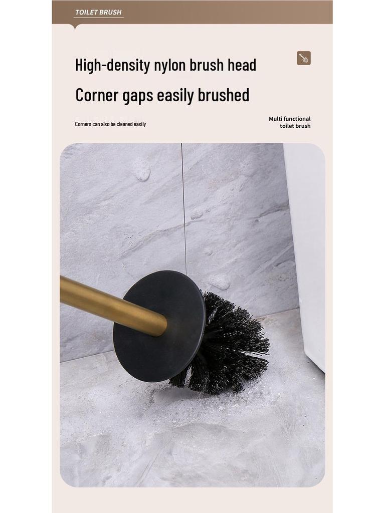 304 Stainless Steel Bathroom Toilet Brush Set - Floor & Wall Mounted