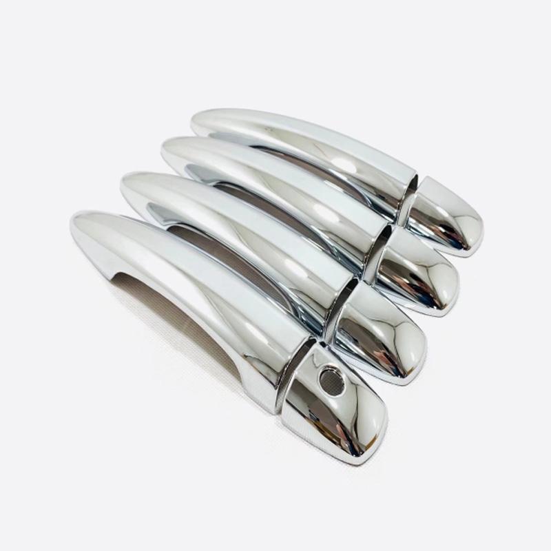 For Nissan Qashqai J12   ABS black Carbon Fiber Chrome Car Door Handle Cover Stickers Styling Accessories