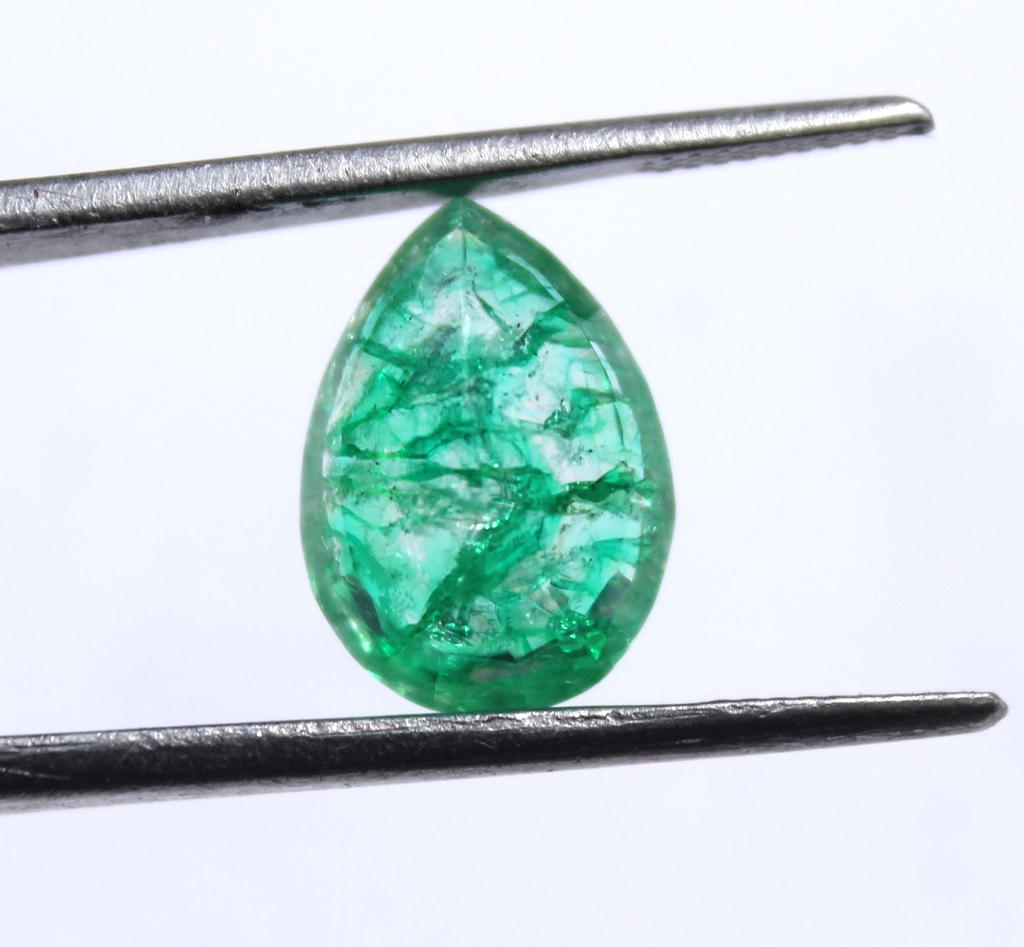 6.05 Carat Monday Big Offer Green Emerald Pear Shape Colombia Certified Gemstone SN67
