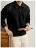 Men's Loose-Fit Lapel Patchwork Hoodie Polo Shirt - Edgy Autumn Long-Sleeve Top