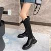 Soft-soled Lightweight Knight Wearing British Temperament Cigarette Boots 2025 Autumn and Winter New Popular Tall Thin Boots