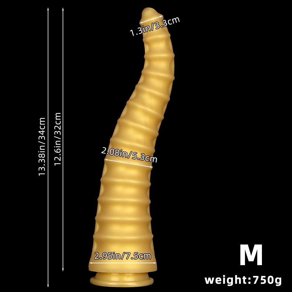 Silicone Pointed Layered Refreshing Black Horse Penis for Men and Women  Large Anal Plug Anal Plug Simulation of Masturbator