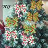 Reusable Seasonal Party Supplies 2Pcs Christmas Polka Dot Bow Decor, European Style Ribbon Ornament for Tree Topper Decorations Gift Box Wreath,