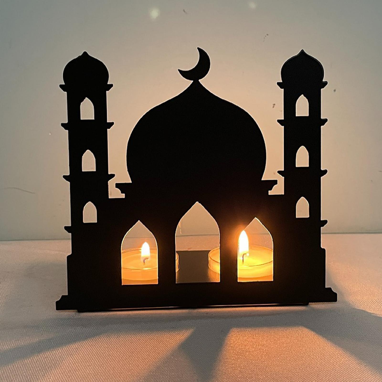 

Eid Candle Holder Decorative Elegant Tealight Candle Stand Eid Candlestick for Table Centerpieces Wedding Home Party Decoration