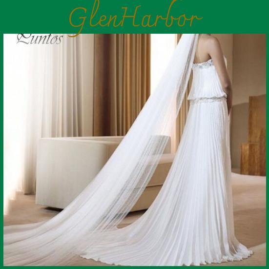 Extra Singlelayer Veil Bridal Mesh Long Wedding Banquet Beautiful Bride Veil Party Veil With Comb Garment Accessories