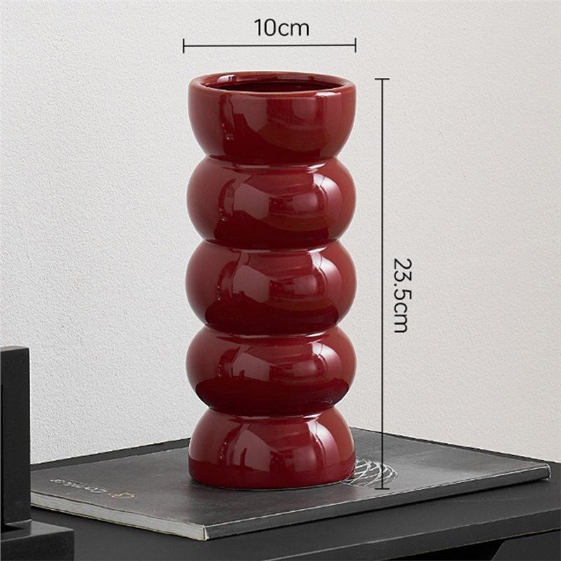 A25F - Ideal für Hochzeiten und Hotels, Elegante rote Vase für die Wohn- und Bürodekoration
