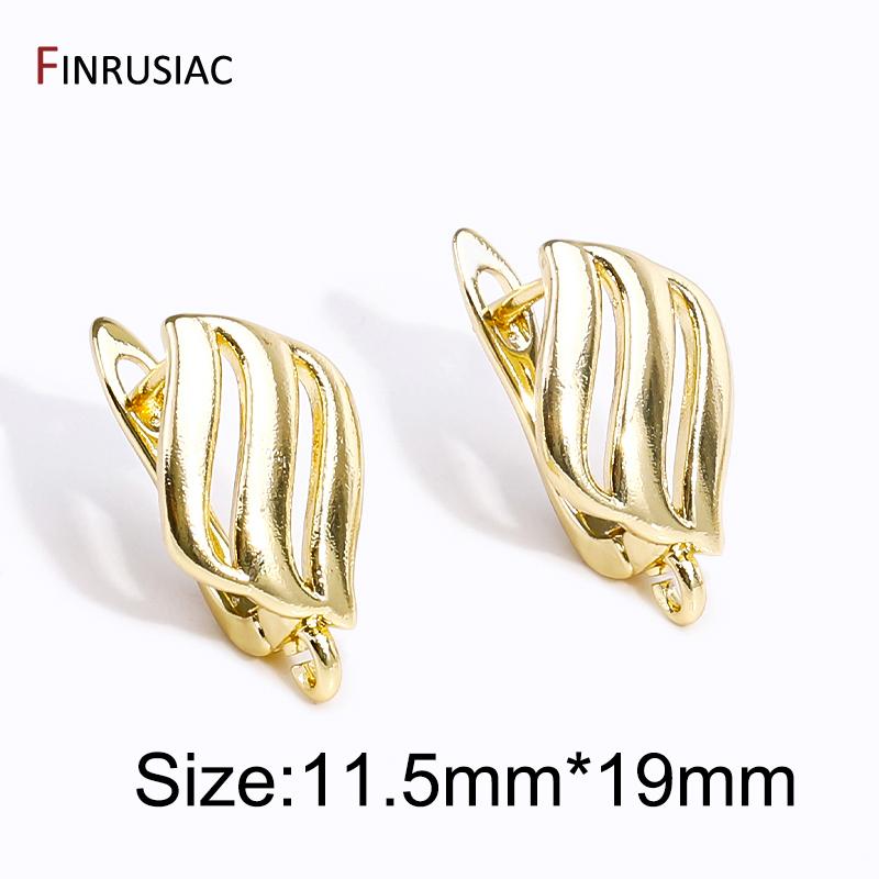 18K Gold Plated Brass Fastener Earrings Hooks Clasps,Earring fixtures,Shvenzy Earwire For DIY Handmade Earrings Making Findings
