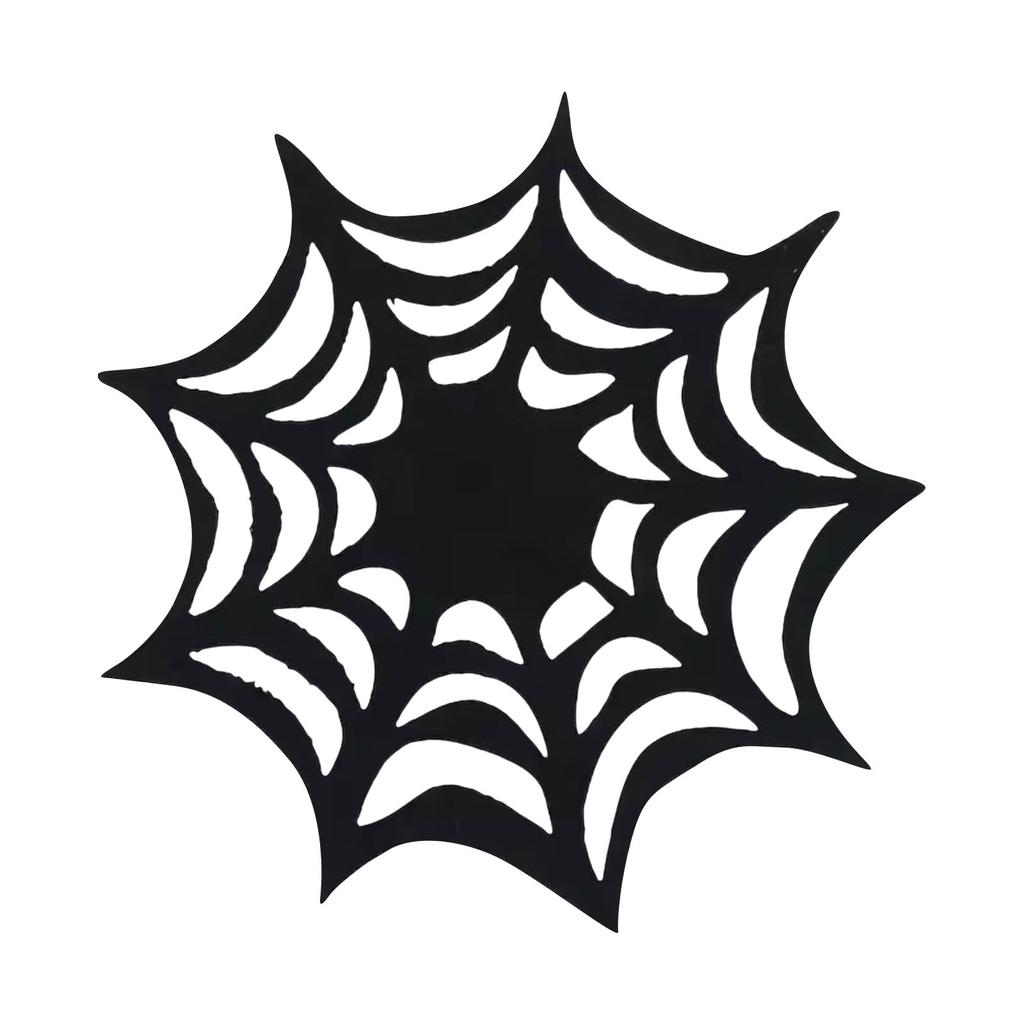 Halloween Spider Pumpkins Coasterss Felts Insulation Non-slip Mat Holiday Party Desktop Decoration Spider Webs Coasterss