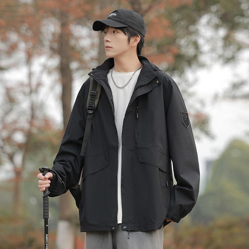 Frühlingskleidung Herren Winddichte Jacke Modetrend Vielseitige Kapuzenjacke für Herren