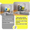 Maifan Sink Caddy Sponge Holder for Kitchen with Brush Holder and Stainless Steel Self Drain Tray, Rustproof Kitchen Sink Organizer for Sponge, Soap