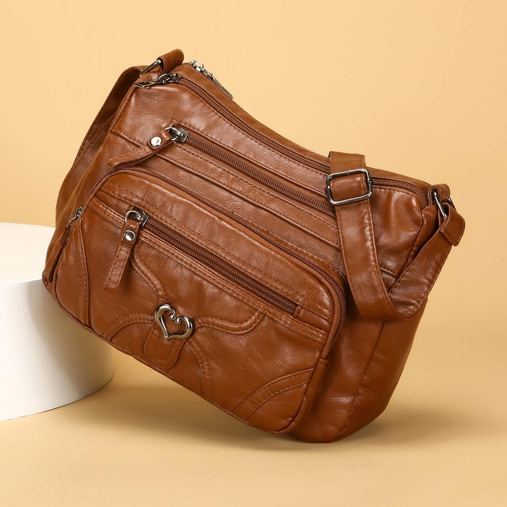Women's Soft Leather Backpack - Large Capacity, Fashionable, Single Shoulder Crossbody Bag Casually