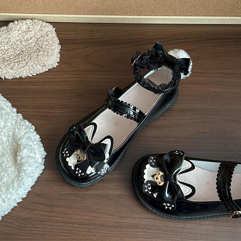 

Fashion Japanese Students Cute Platform Big-toed Shoes Are Versatile 2025 Summer Girls Single Shoes 40 чёрный